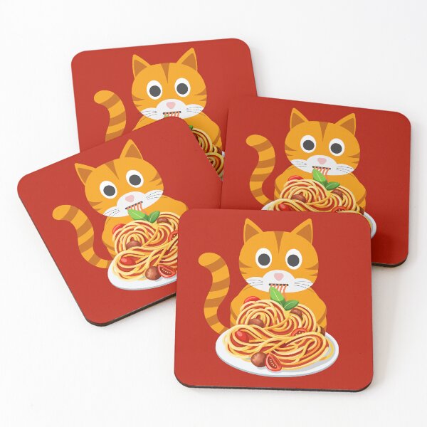 Item preview, Cat Eating Spaghetti - Funny designed and sold by OMdesign10.
