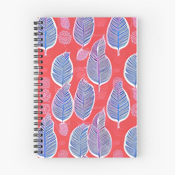 Item preview, Blue feather pattern design on red background designed and sold by scottanderson2.