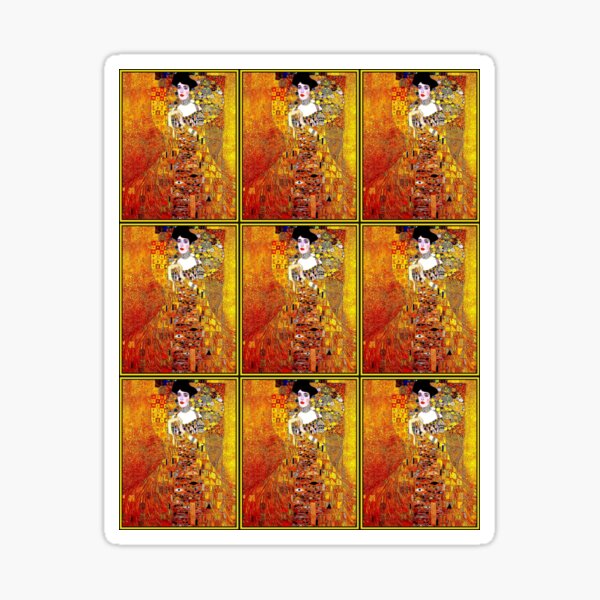 Aperçu de l'œuvre klimt : Vintage 1906 Adele Bloch Bauer Portrait de la Dame en or Impression Collage créée et vendue par posterbobs.