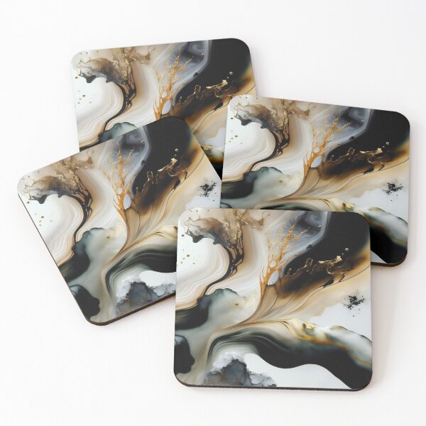 Item preview, Gold and Black Marble Wavescape designed and sold by meggydesigns.