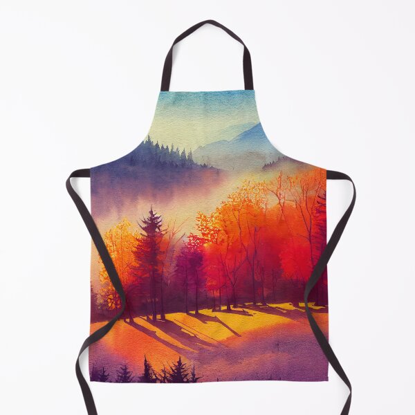 Item preview, Colorful Autumn Landscape Watercolor 23 designed and sold by Red Witch Art.