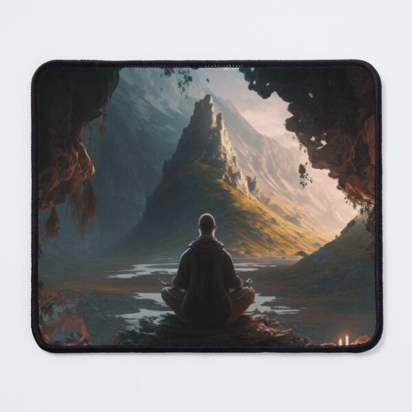 Item preview, Man Meditating In a Cave designed and sold by products4urduke.
