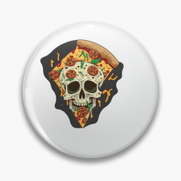 Item preview, pizza skull stickers designed and sold by Dragsma ⭐⭐⭐⭐⭐.