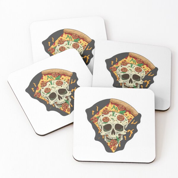 Item preview, pizza skull stickers designed and sold by Dragsma ⭐⭐⭐⭐⭐.