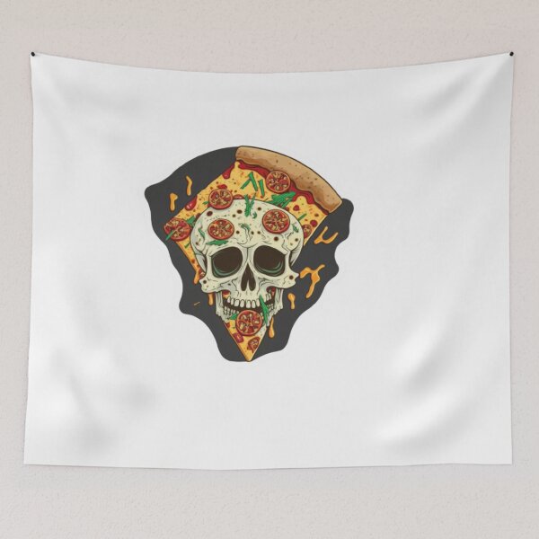 Item preview, pizza skull stickers designed and sold by Dragsma ⭐⭐⭐⭐⭐.