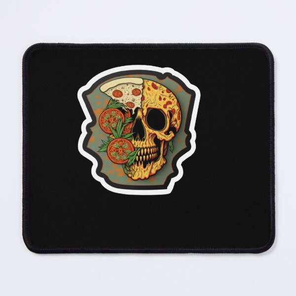 Item preview, pizza skull stickers designed and sold by Dragsma ⭐⭐⭐⭐⭐.