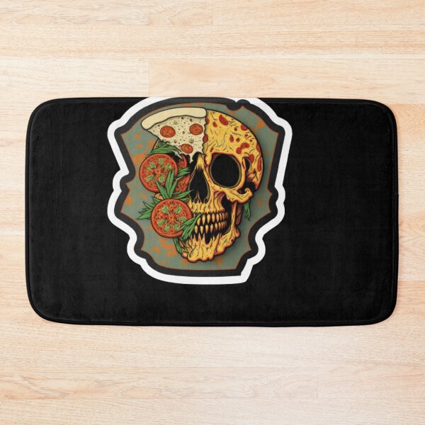 Item preview, pizza skull stickers designed and sold by Dragsma ⭐⭐⭐⭐⭐.