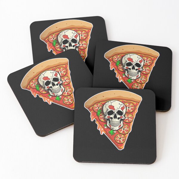 Item preview, pizza skull stickers designed and sold by Dragsma ⭐⭐⭐⭐⭐.
