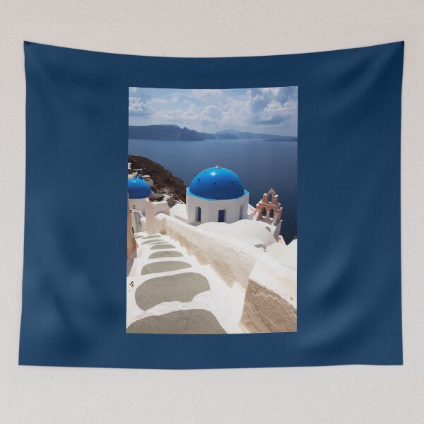 Item preview, Iconic Santorini Blue Domed Church designed and sold by Paul Thompson Photography.