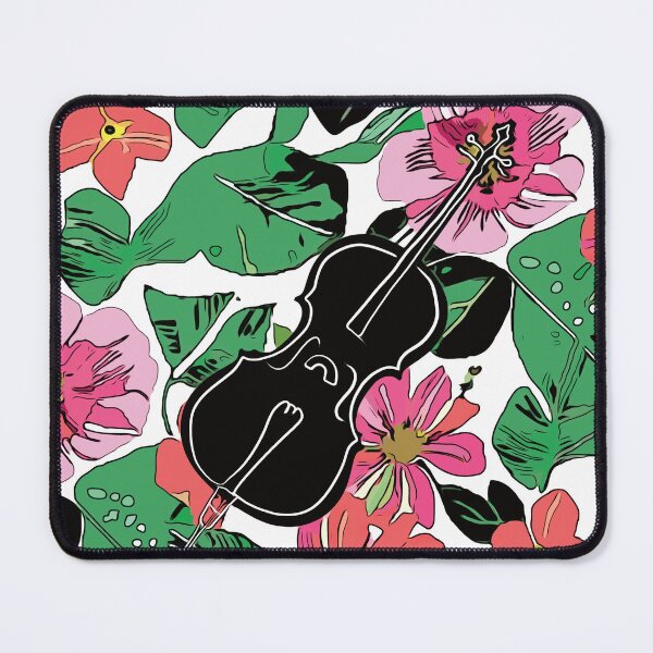 Item preview, Cello with floral background designed and sold by piesdesignart.
