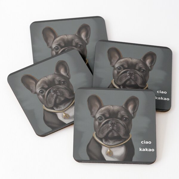 Item preview, French bulldog - ciao kakao white digital art designed and sold by AUEROCHSE.
