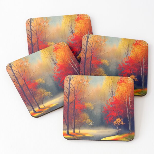Item preview, Colorful Autumn Landscape Watercolor 25 designed and sold by Red Witch Art.