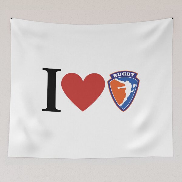 Item preview, I Love Rugby  Sticker  designed and sold by shawrei488.