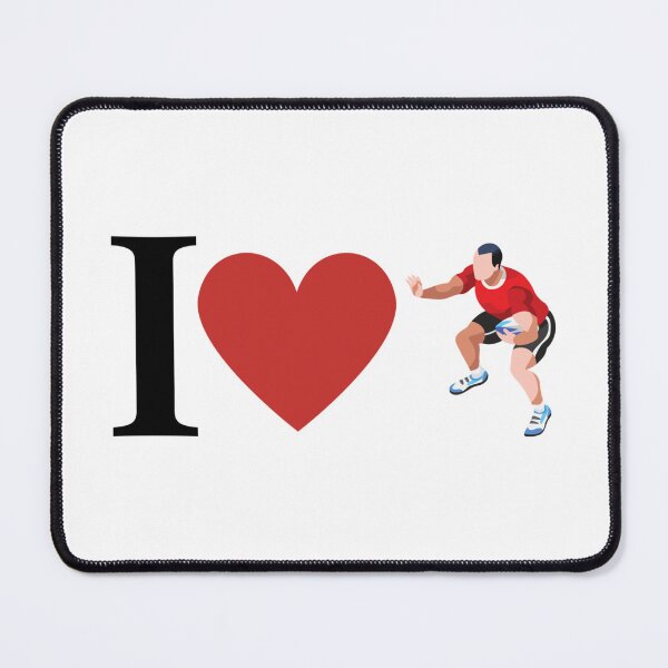 Item preview, I Love Rugby Sticker designed and sold by shawrei488.