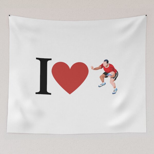 Item preview, I Love Rugby  Sticker designed and sold by shawrei488.