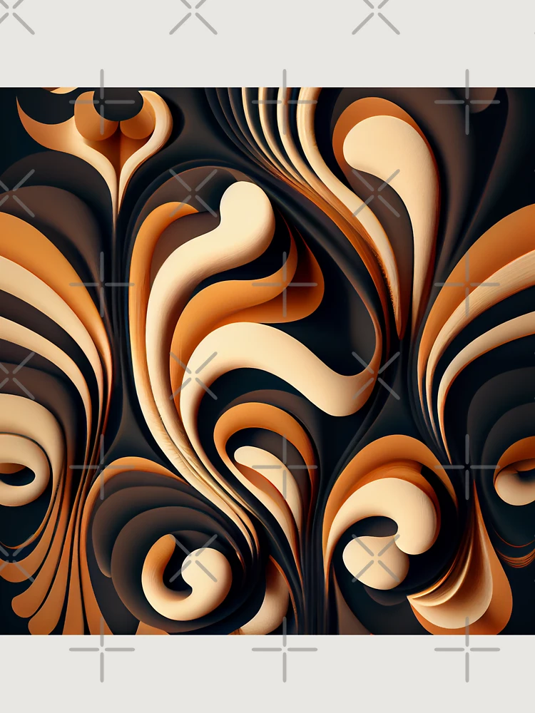 Thumbnail 6 von 6, Premium Oversized Pullover, Crafty Dynamic Fluid Art Deco Pattern Digital Painting designt und verkauft von CodeAndColors.
