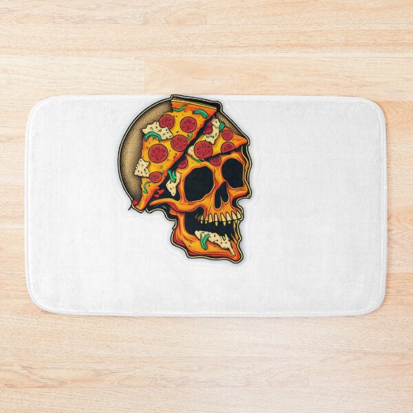 Item preview, pizza skull stickers designed and sold by Dragsma ⭐⭐⭐⭐⭐.