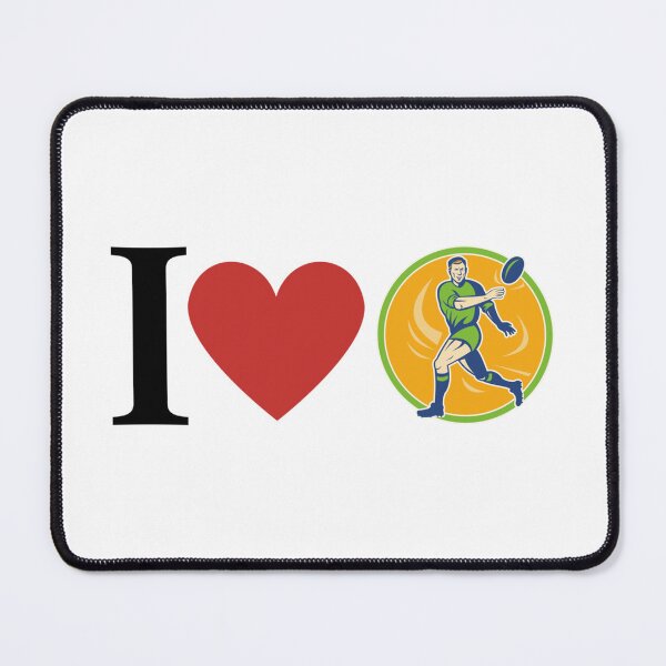 Item preview, I Love Rugby Green and Gold designed and sold by shawrei488.