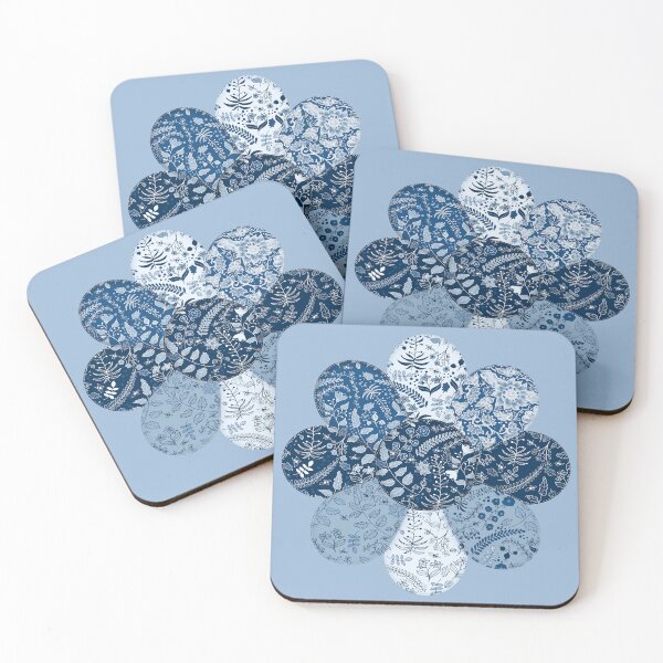 Item preview, Quilted Fabric Blue Flower  designed and sold by CheriesArt.