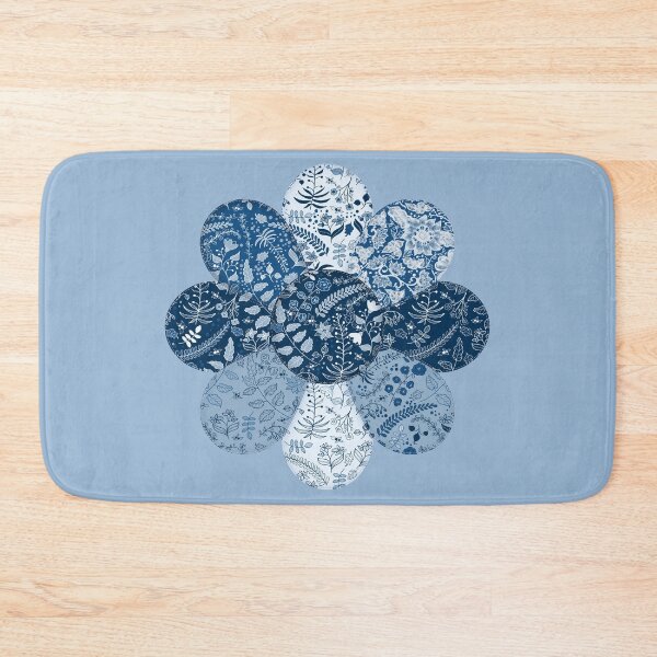 Item preview, Quilted Fabric Blue Flower  designed and sold by CheriesArt.