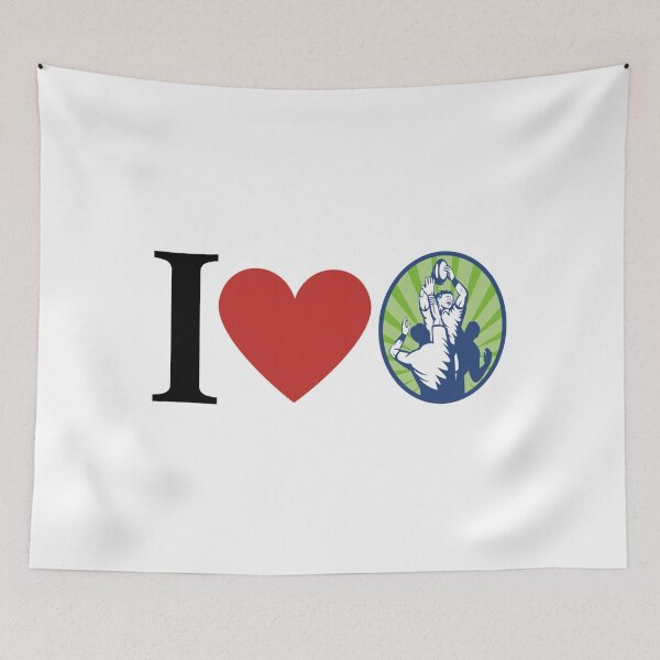 Item preview, I Love Rugby Lineout   designed and sold by shawrei488.
