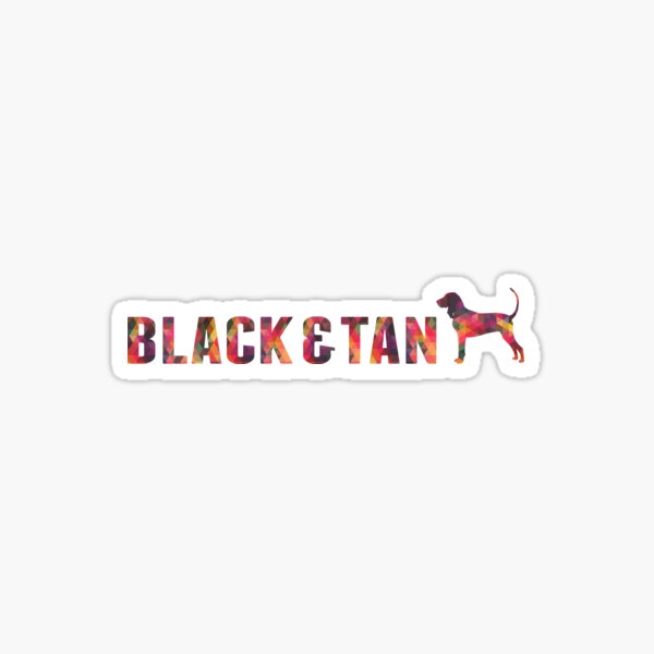 Black and Tan Coonhound Graphic Text Multi Sticker