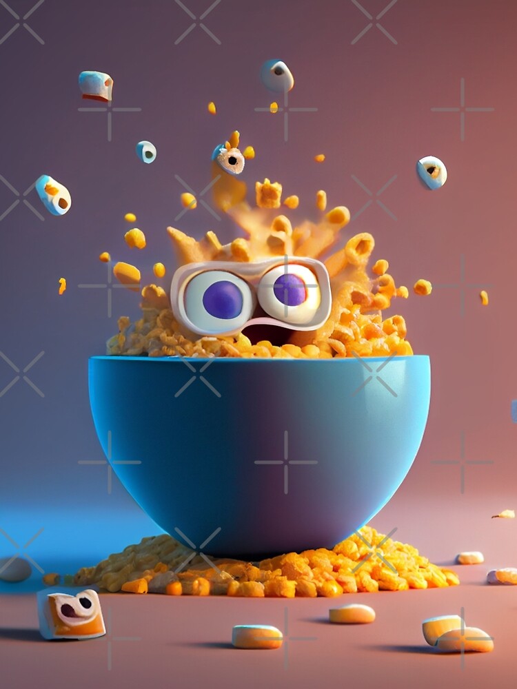 Thumbnail 5 von 5, A-Linien Kleid, Cereal Surprise Digital Painting designt und verkauft von CodeAndColors.