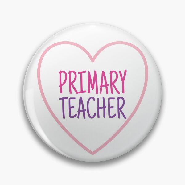 Item preview, Primary Teacher heart outline designed and sold by Think4Prints.
