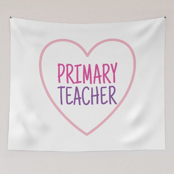 Item preview, Primary Teacher heart outline designed and sold by Think4Prints.