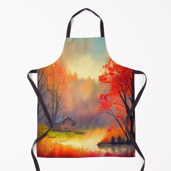 Item preview, Colorful Autumn Landscape Watercolor 26 designed and sold by Red Witch Art.