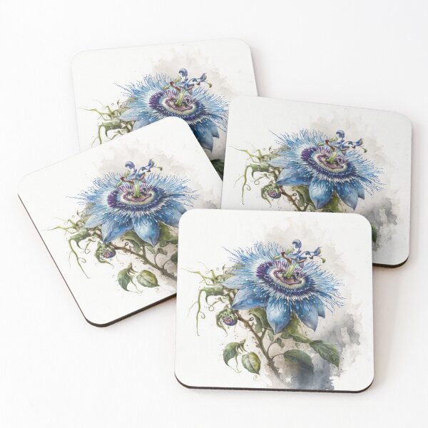 Item preview, Blue Passion Flower  designed and sold by Vanover Designs.