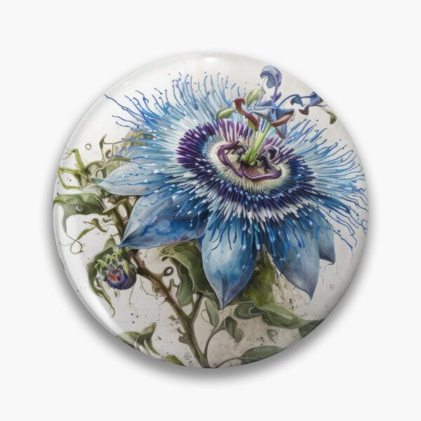 Item preview, Blue Passion Flower  designed and sold by Vanover Designs.