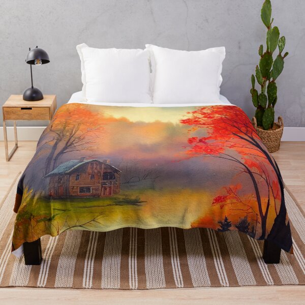 Item preview, Colorful Autumn Landscape Watercolor 26 designed and sold by Red Witch Art.