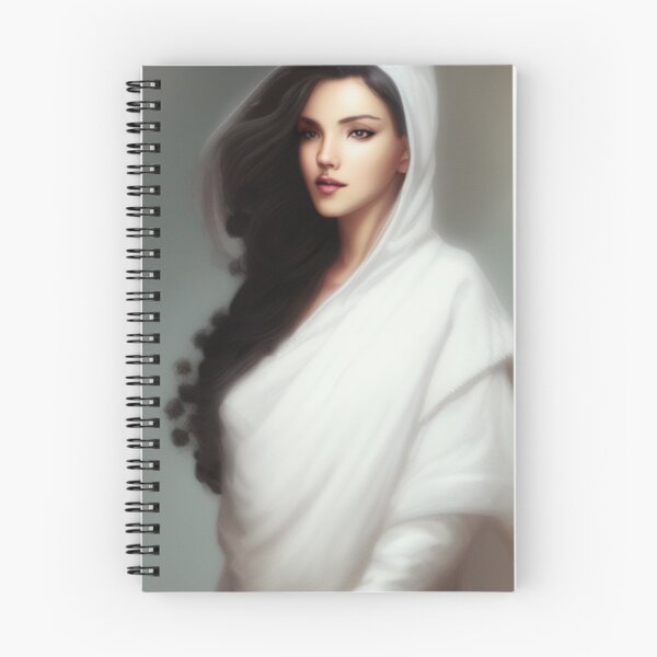 Item preview, Portrait Of A Young Woman In White Sticker designed and sold by Lovely Paradise⭐⭐⭐⭐⭐.