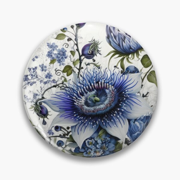 Item preview, Blue Passion Flower  designed and sold by Vanover Designs.