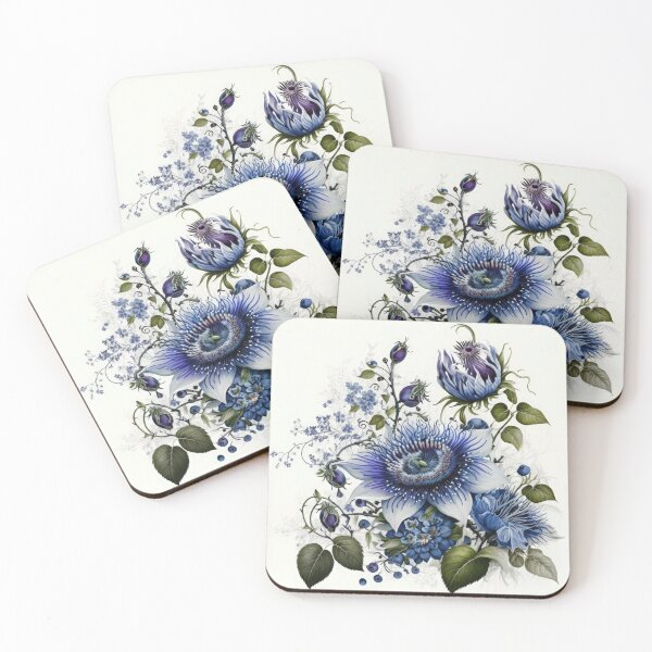 Item preview, Blue Passion Flower  designed and sold by Vanover Designs.
