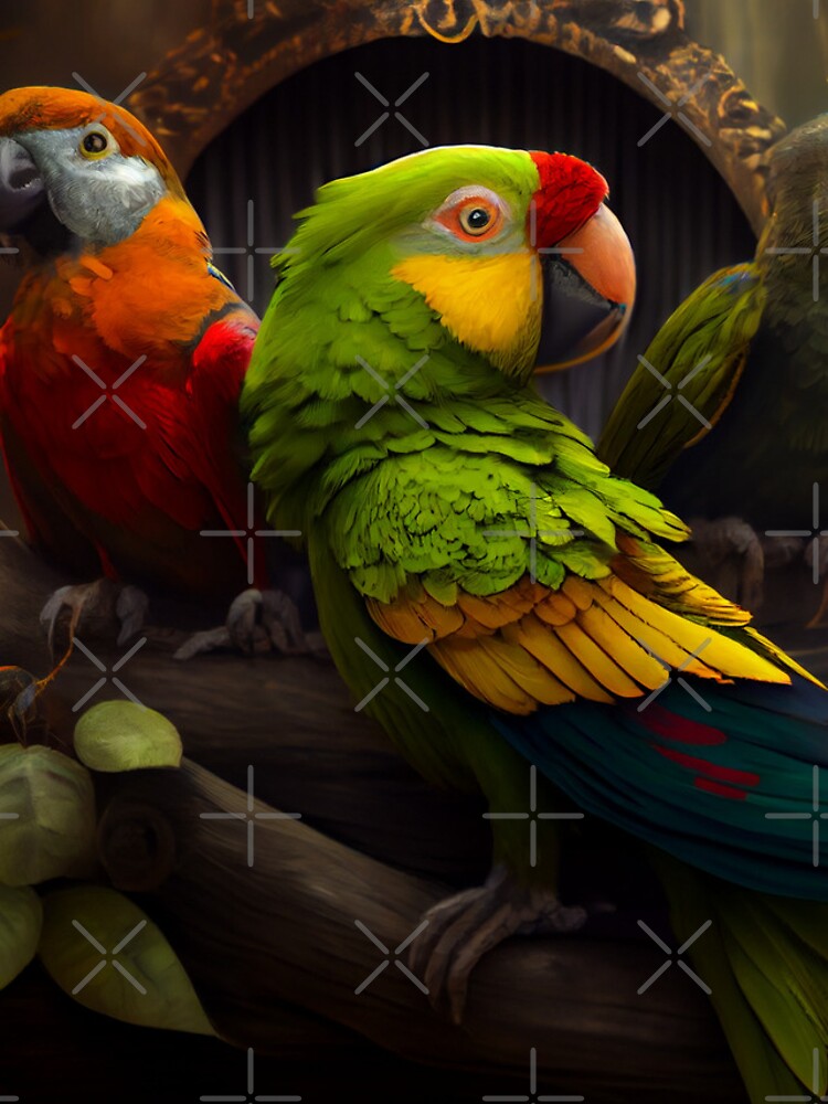 Imagen 4 de 4, Funda de iPhone con la obra Parrot Friends Digital Painting, diseñada y vendida por CodeAndColors.