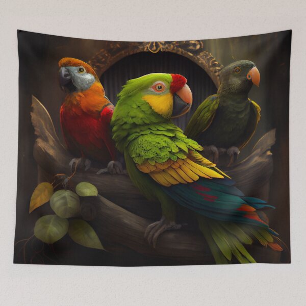 Item preview, Parrot  Friends Digital Painting designed and sold by CodeAndColors.