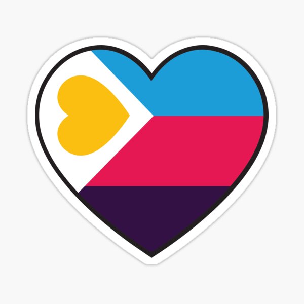 Polyamory Pride Heart - New Pride Colors! Sticker