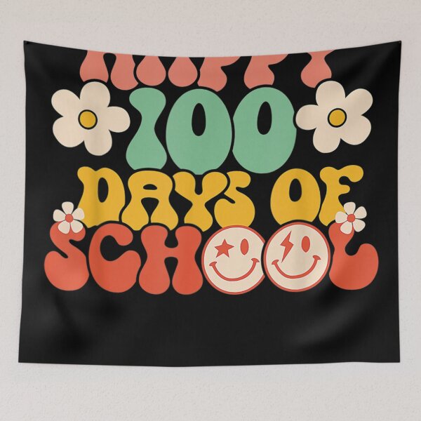 Item preview, Happy 100th Day Of School Teacher Kids Retro Groovy 100 Day designed and sold by TrendsDesign	 ⭐⭐⭐⭐⭐.
