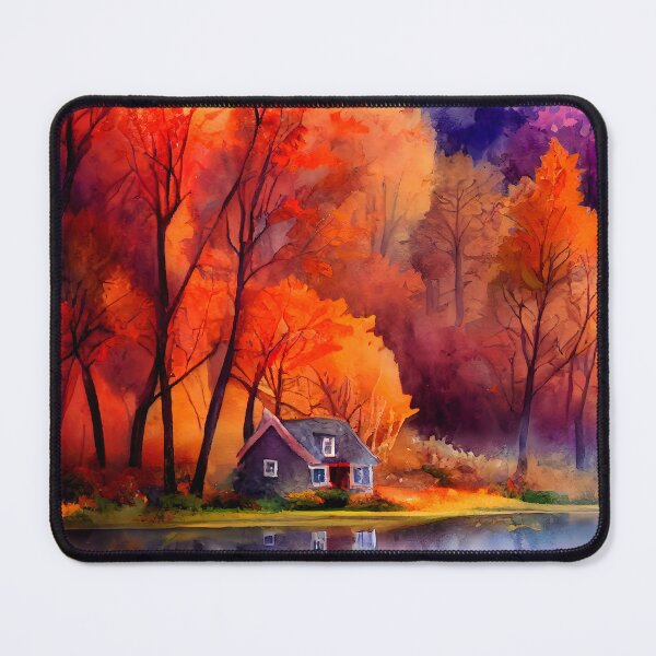 Item preview, Colorful Autumn Landscape Watercolor 27 designed and sold by Red Witch Art.
