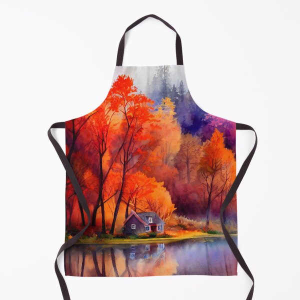 Item preview, Colorful Autumn Landscape Watercolor 27 designed and sold by Red Witch Art.