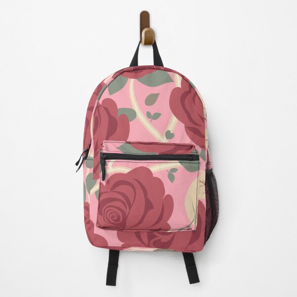 Item preview, Retro Rose Flowers with Green Leaves Pink Pattern designed and sold by Moyanana.