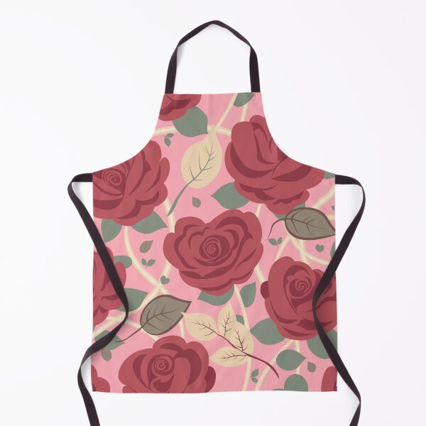 Item preview, Retro Rose Flowers with Green Leaves Pink Pattern designed and sold by Moyanana.