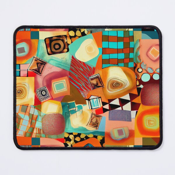 Item preview, Abstract Happy Square Eclectic Pattern Digital Painting designed and sold by CodeAndColors.