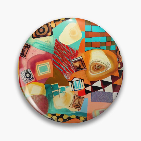 Item preview, Abstract Happy Square Eclectic Pattern Digital Painting designed and sold by CodeAndColors.