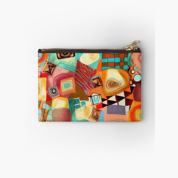 Item preview, Abstract Happy Square Eclectic Pattern Digital Painting designed and sold by CodeAndColors.