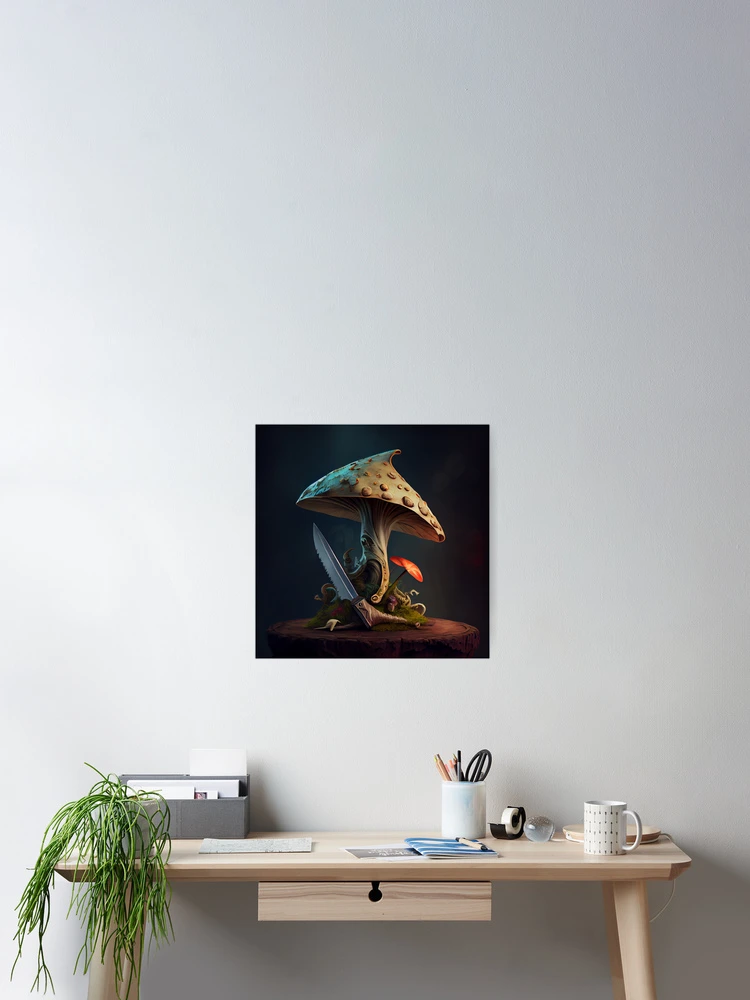 Imagen 2 de 3, Póster con la obra The Artist and the Knifefungus Digital Painting, diseñada y vendida por CodeAndColors.
