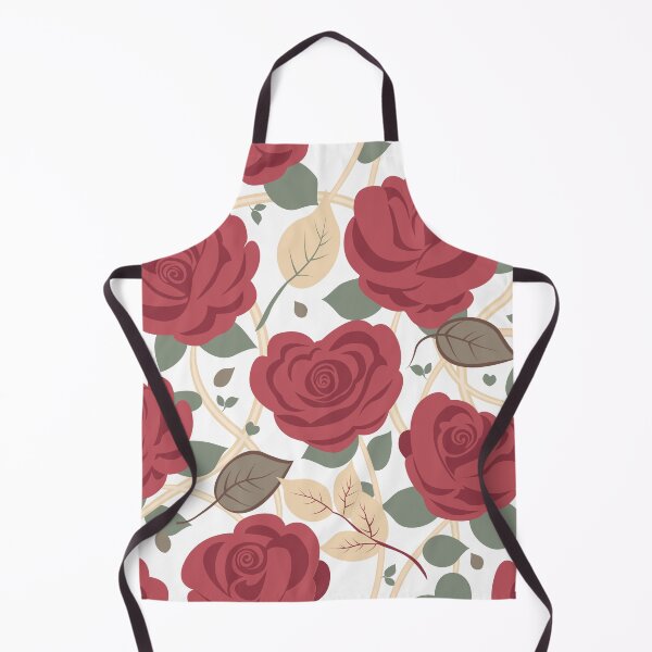 Item preview, Retro Rose Flowers with Green Leaves White Pattern designed and sold by Moyanana.