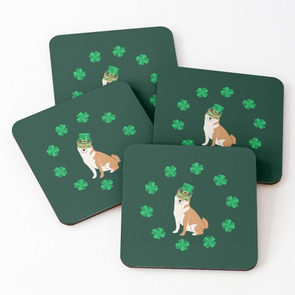 Item preview, Saint Patrick's Day with Shiba Inu and Cloverleaf designed and sold by SeasonalDogs.